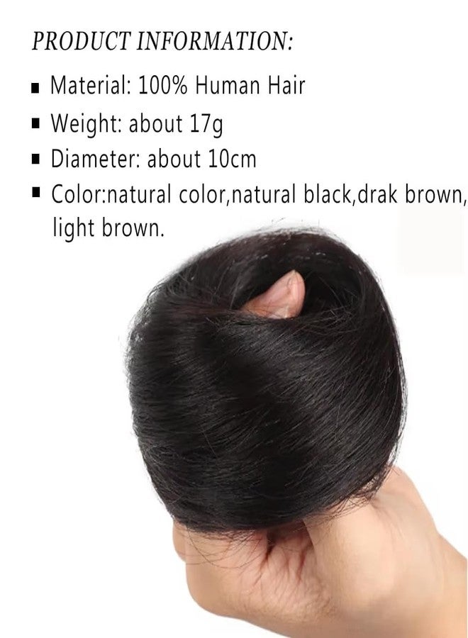 ريتزكارت كعكة شعر فوضوية من شعر بشري من ريتزكارت، ربطة شعر مطاطية ناعمة، كعكة شعر مطاطية ناعمة ومستقيمة للنساء والفتيات (#2 (30)) - Image 3