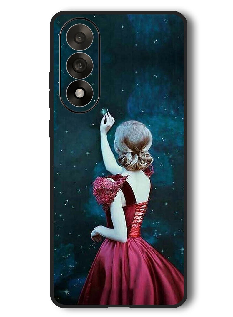 Theodor Case Compatible with OnePlus Nord 5 6.83 Inch Protection Shockproof Bumper Cover Girl Touching Star - Image 1