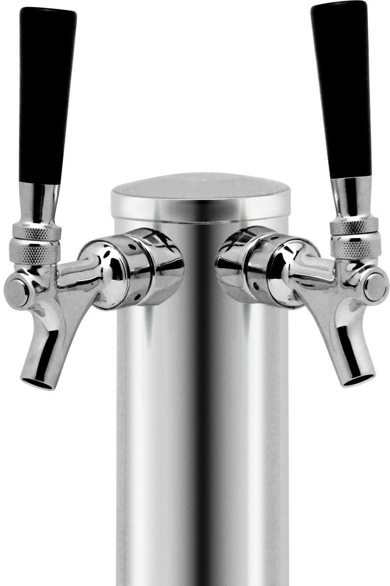 Kegco KC D4743DT-Ss Double Tap Stainless Steel Draft Beer Kegerator Tower, 3" Diameter - Image 4