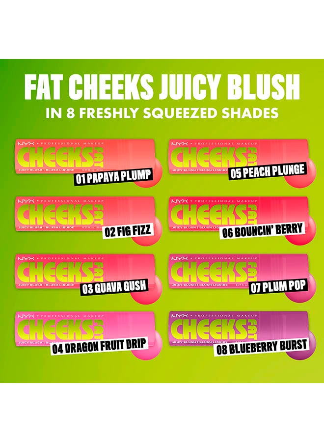 NYX PROFESSIONAL MAKEUP Fat Cheeks Juicy Blush, Liquid Blush, 12 Hr Wear,Papaya Plump  - Image 4