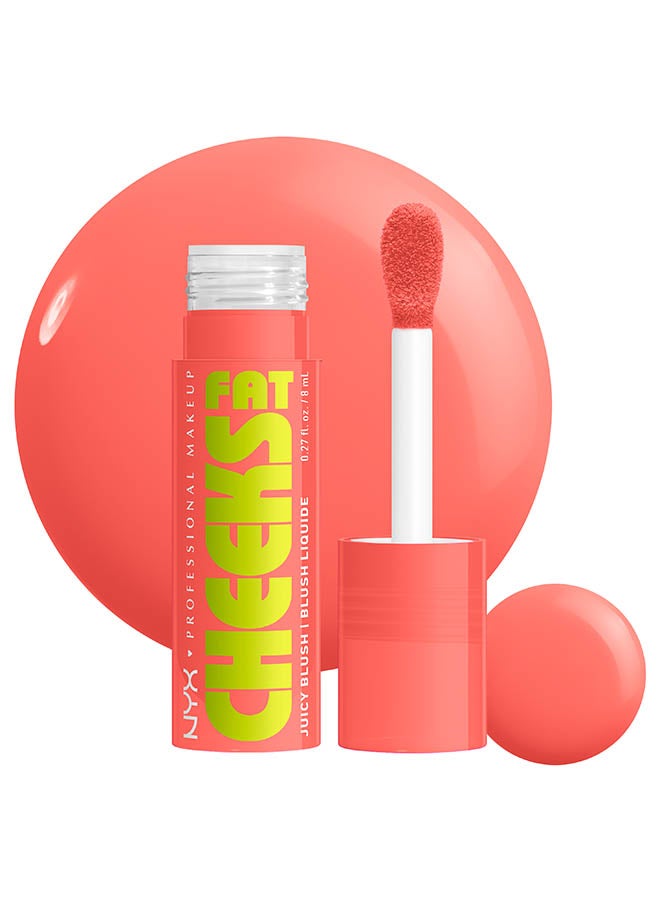 NYX PROFESSIONAL MAKEUP Fat Cheeks Juicy Blush, Liquid Blush, 12 Hr Wear,Papaya Plump  - Image 1