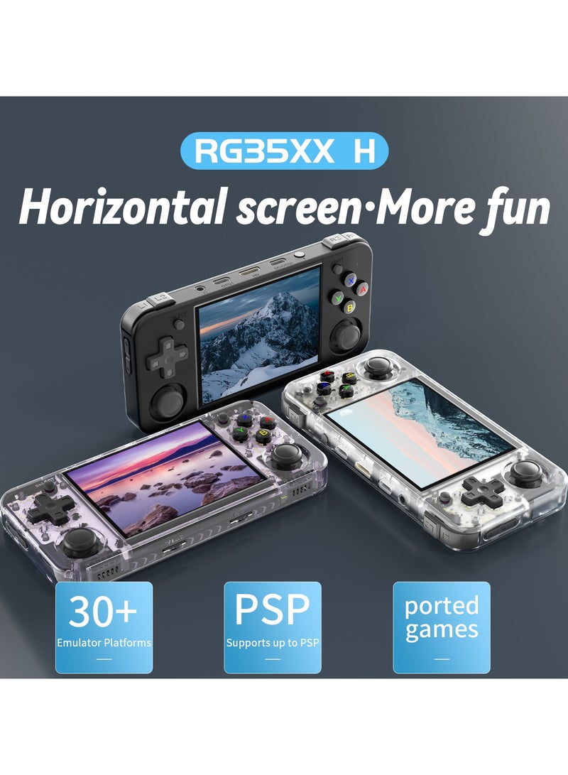 ANBERNIC  RG35XX H Retro Portable Game Console, Support 5G HDMI TV Output, WiFi, Bluetooth 4.2, 3.5" IPS Screen, Built-in Linux System with 64G TF Card 5515 Games Purple - Image 2