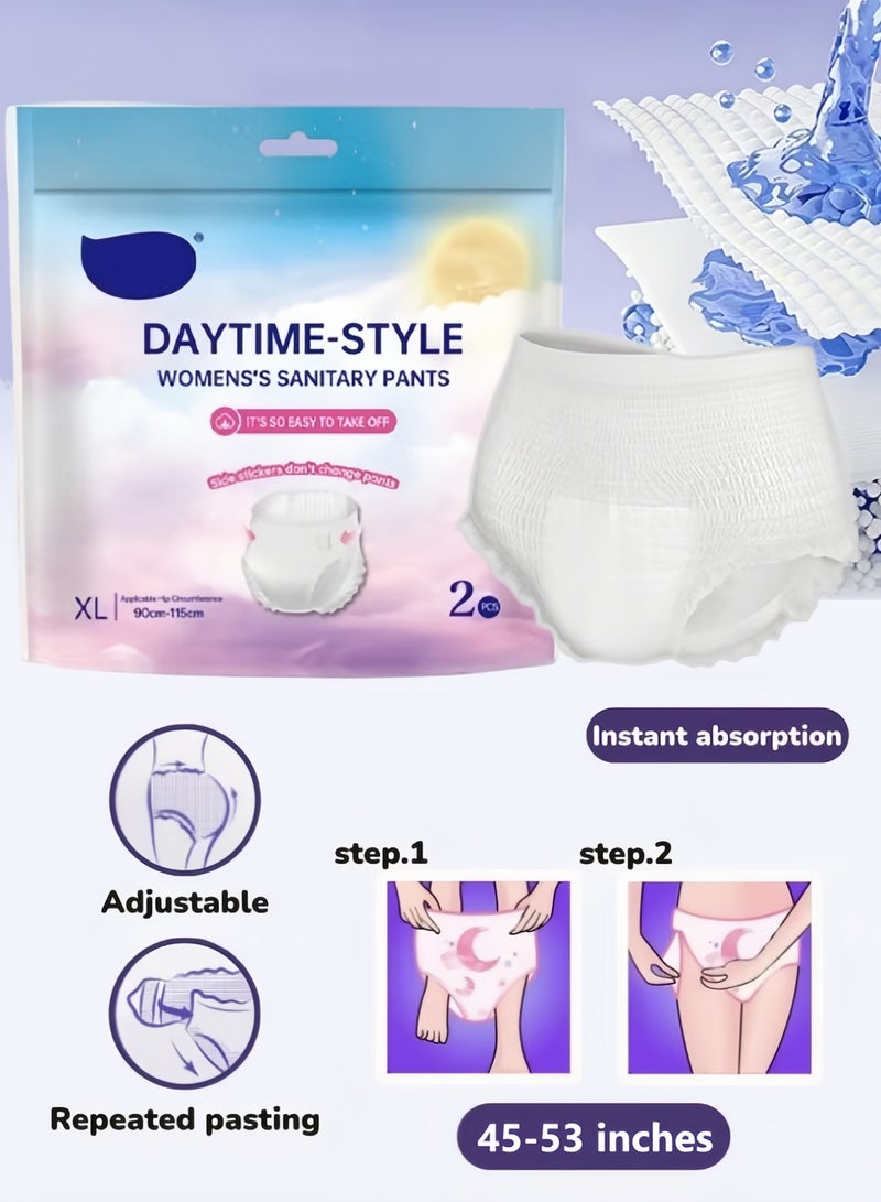Disposable Period Panties for Women XL Size - Overnight Incontinence & Heavy Flow Pads Leak-Proof Ultra-Thin Breathable Daytime Menstrual Panties, 360° Coverage For Ultimate Protection & Comfort (45-53 inches) - Image 1