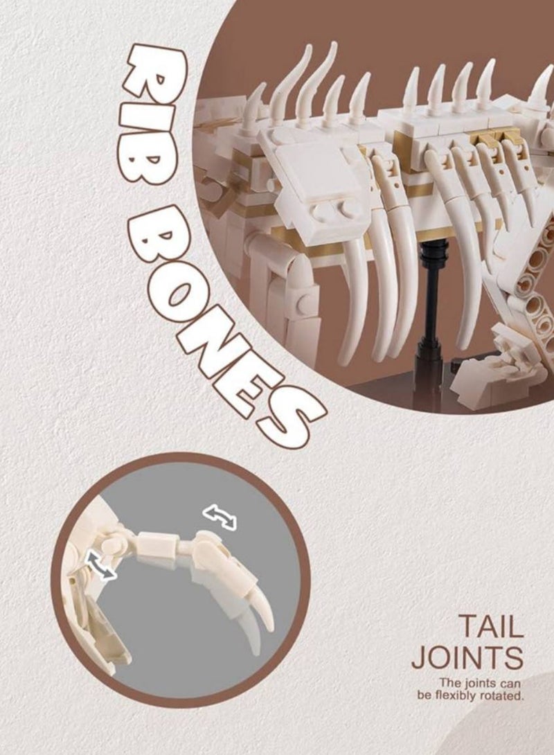 لعبة مكعبات بناء ماموث - مجسم رائع لعظام ماموث مكون من 406 قطعة! تحدي ممتع لبناء هيكل فريد يضيف لمسة ديكور مميزة لغرفتك أو مكتبك. مثالية لمحبي البناء والألغاز. - Image 2