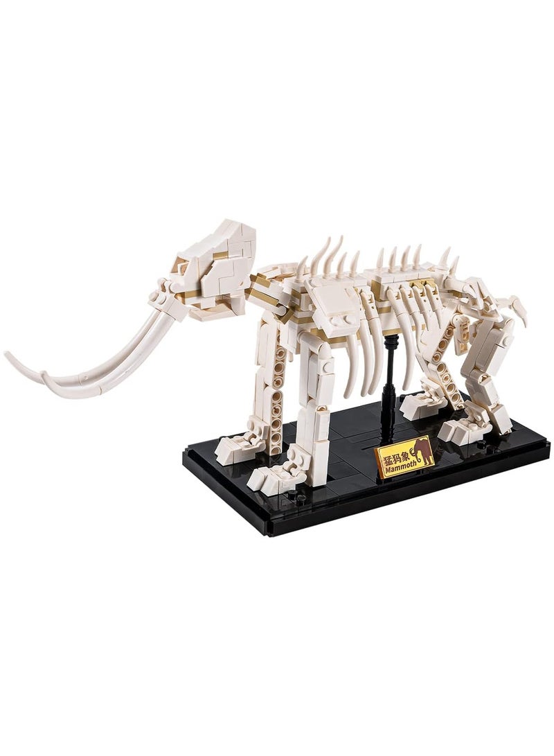 لعبة مكعبات بناء ماموث - مجسم رائع لعظام ماموث مكون من 406 قطعة! تحدي ممتع لبناء هيكل فريد يضيف لمسة ديكور مميزة لغرفتك أو مكتبك. مثالية لمحبي البناء والألغاز. - Image 5