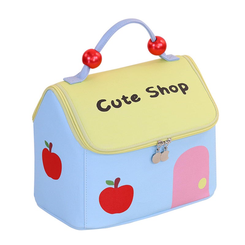 Sky Blue Large Capacity Travel Cosmetic Bag Washable Toiletry Storage Organizer - Image 2