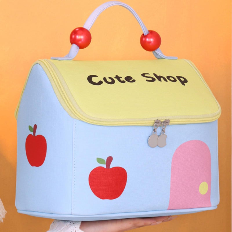 Sky Blue Large Capacity Travel Cosmetic Bag Washable Toiletry Storage Organizer - Image 5