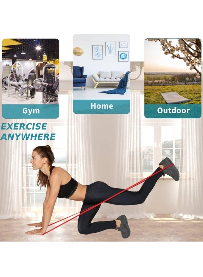 كيلا مجموعة أشرطة مساعدة السحب - مجموعة من 4 أشرطة مقاومة للتمرين - أشرطة تمدد أشرطة الحركة أشرطة رفع الأثقال لتدريب المقاومة والعلاج الطبيعي والتمرين المنزلي - Image 5