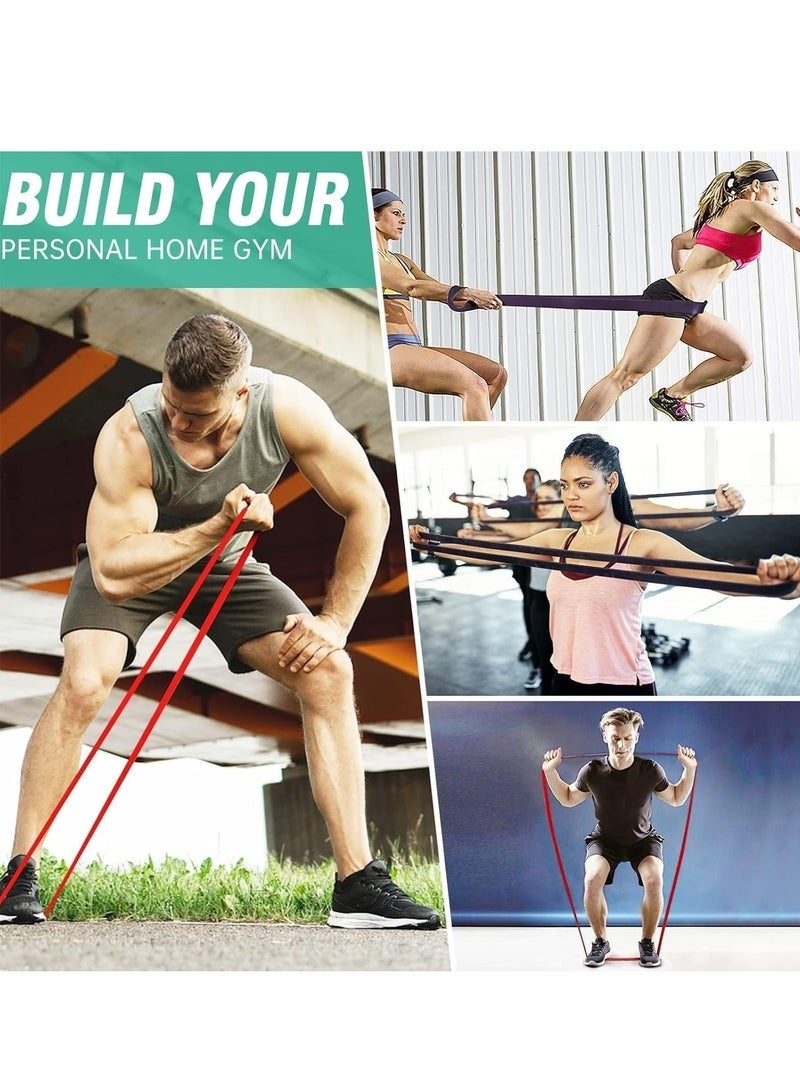 كيلا مجموعة أشرطة مساعدة السحب - مجموعة من 4 أشرطة مقاومة للتمرين - أشرطة تمدد أشرطة الحركة أشرطة رفع الأثقال لتدريب المقاومة والعلاج الطبيعي والتمرين المنزلي - Image 4