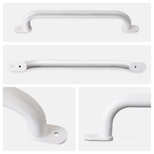 Purife 17 Inch Pack of 6 White Metal Playground Safety Handles - Playset Grab Handles, Swing Sets Hand Grips Grab Rail, Kids Monkey Bar for Indoor Playroom - Image 2