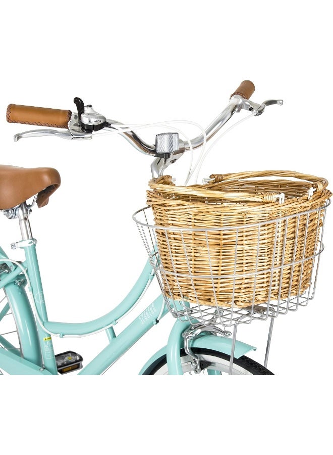 Spartan Platinum 24-Inch City Bike | 24-Inch Wheel Size | Adjustbale Seat | With Basket And Carrier| Turquoise Color - Image 3