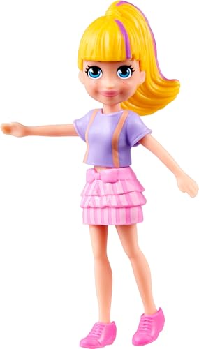 Polly Pocket دمية بولي بوكيت مع زي عصري إصدار 2018 يبلغ ارتفاعها حوالي 3.5 بوصة (1 دمية) - Image 5