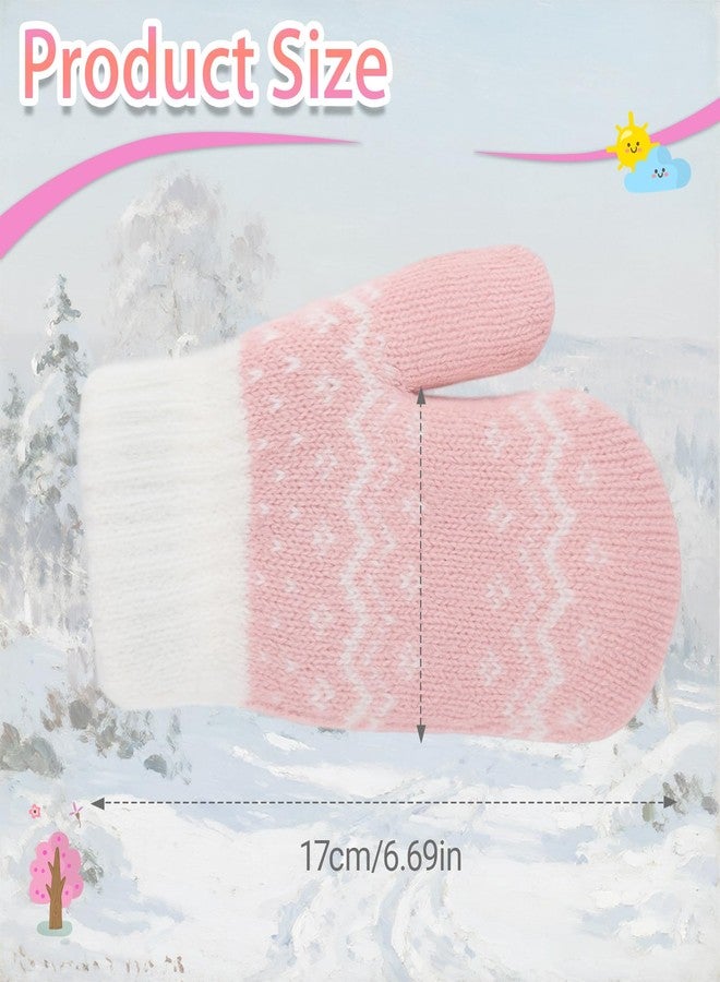 Mealah Kids Winter Mittens, Double Layer Warm Knit Gloves for Boys & Girls, Stretchable Thermal Gloves (3-5 Years) - Image 4