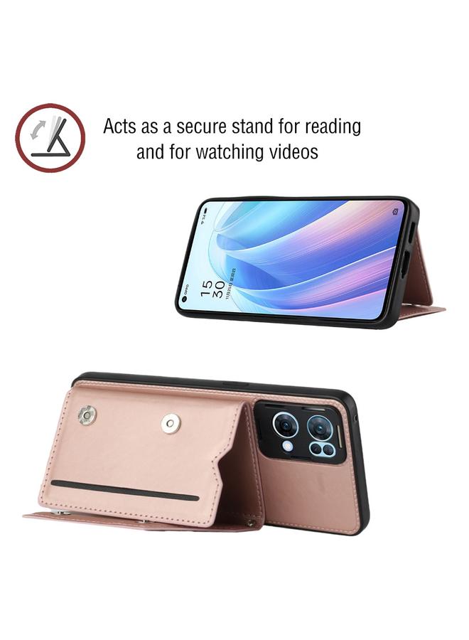 S-TOP Case For OPPO Reno7 Pro 5G Skin Feel PU + TPU + PC Phone Case - Image 4