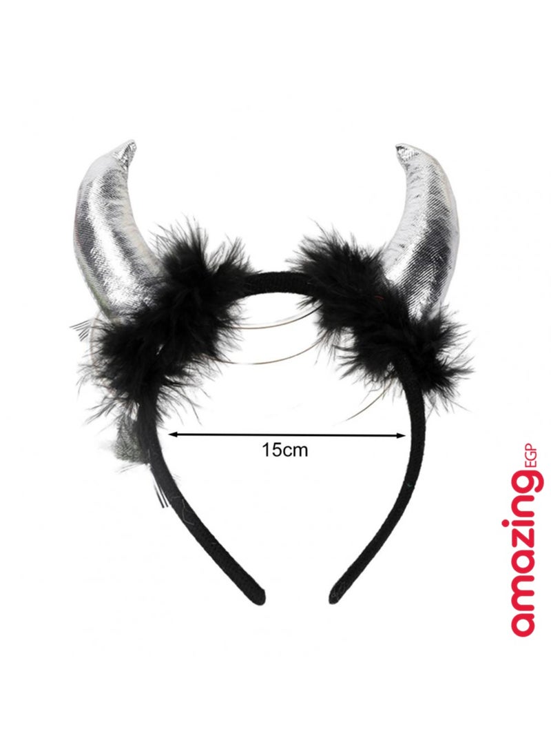 amazing.EGP Hair Hoop Cosplay Costume Clothes Horn Hair Hoop for Halloween  - Image 4