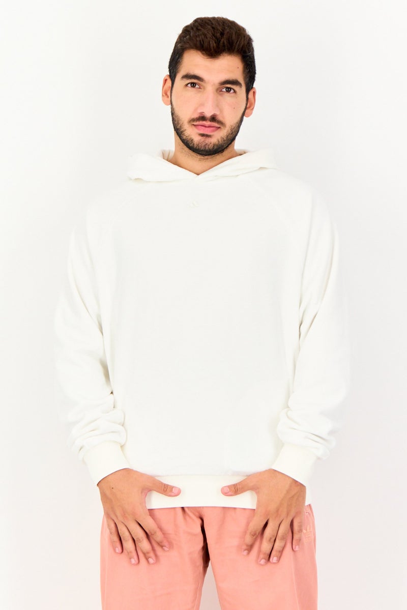 Adidas Men Sportswear Fit Long Sleeve Outdoor Hoodie, White - Image 1