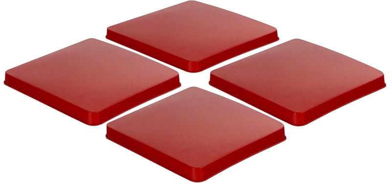 Reston Lloyd Square Gas Stove Burner Cover Set, Set of 4, Red - Image 1