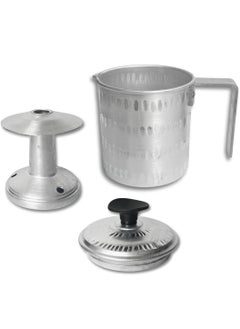 ARTC ARTC Heavy Duty Thick Aluminum Arabic Coffee Brewer and Tandoori Tea and Fountain Karak Making Kettle For Camping, Silver  - Image 2