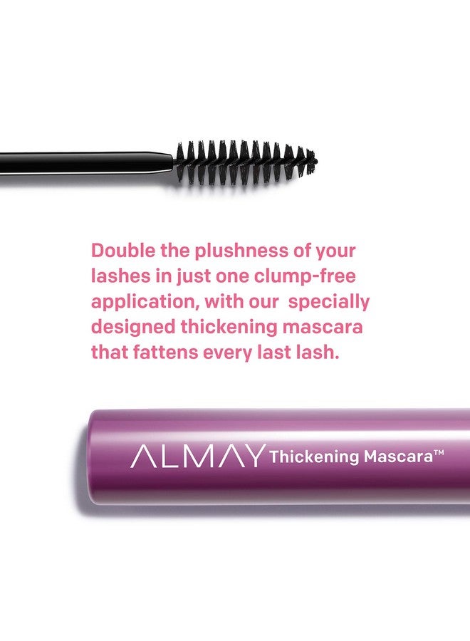 Almay Mascara, Thickening, Volume & Length Eye Makeup with Aloe and Vitamin B5, Hypoallergenic-Fragrance Free, Ophthalmologist Tested, 402 Black (Pack of 2) - Image 2