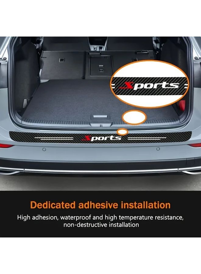 1 Pack Sports Car Trunk Decal Sticker Durable Plastic Rear Bumper Protector Strip - Image 4