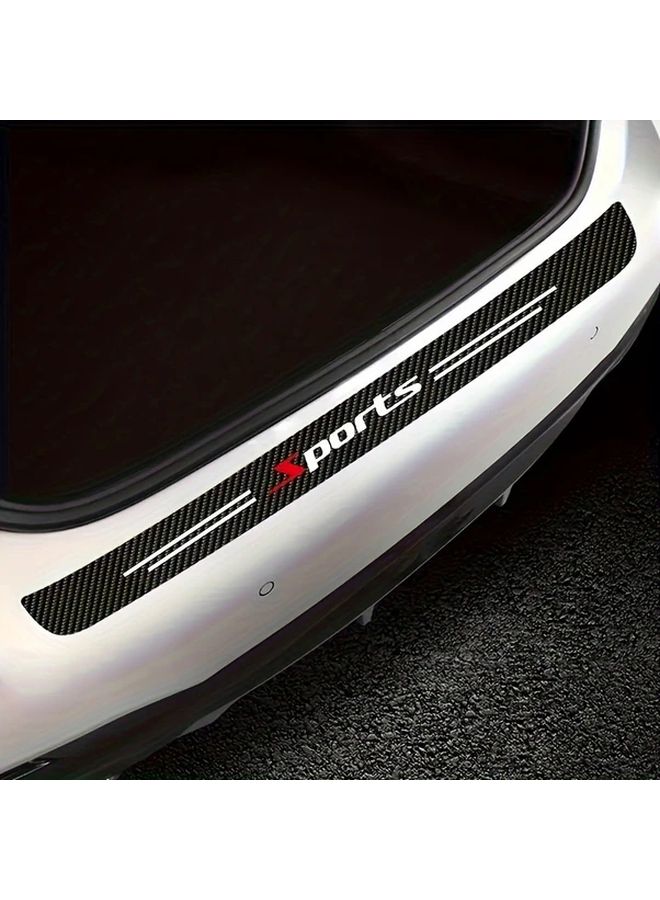1 Pack Sports Car Trunk Decal Sticker Durable Plastic Rear Bumper Protector Strip - Image 1