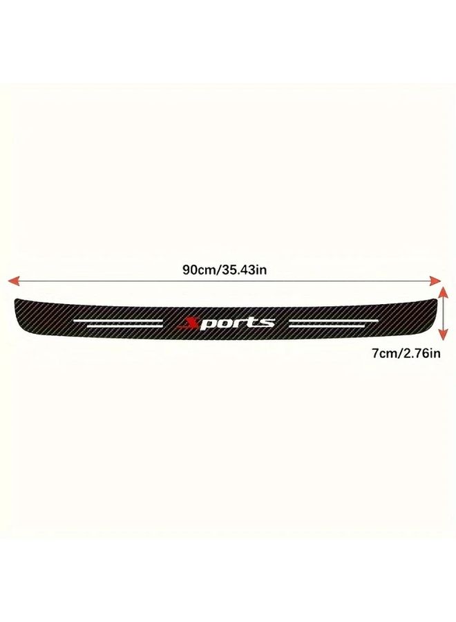 1 Pack Sports Car Trunk Decal Sticker Durable Plastic Rear Bumper Protector Strip - Image 2