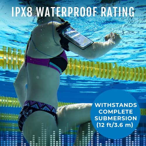 H2O Audio Surge+ 100% Waterproof Headphones - Noise Canceling, Sweatproof, IPX8 Swim Earbuds with Bass Boost, Multiple Earplug Sets, for Swimming, Running & Underwater Activities - Black/Blue - Image 3