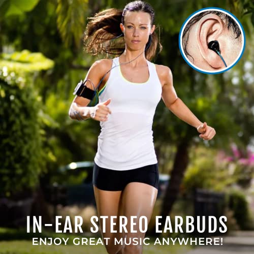 H2O Audio Surge+ 100% Waterproof Headphones - Noise Canceling, Sweatproof, IPX8 Swim Earbuds with Bass Boost, Multiple Earplug Sets, for Swimming, Running & Underwater Activities - Black/Blue - Image 4