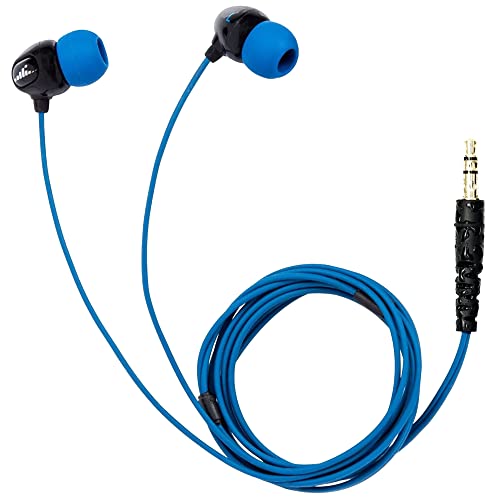 H2O Audio Surge+ 100% Waterproof Headphones - Noise Canceling, Sweatproof, IPX8 Swim Earbuds with Bass Boost, Multiple Earplug Sets, for Swimming, Running & Underwater Activities - Black/Blue - Image 1