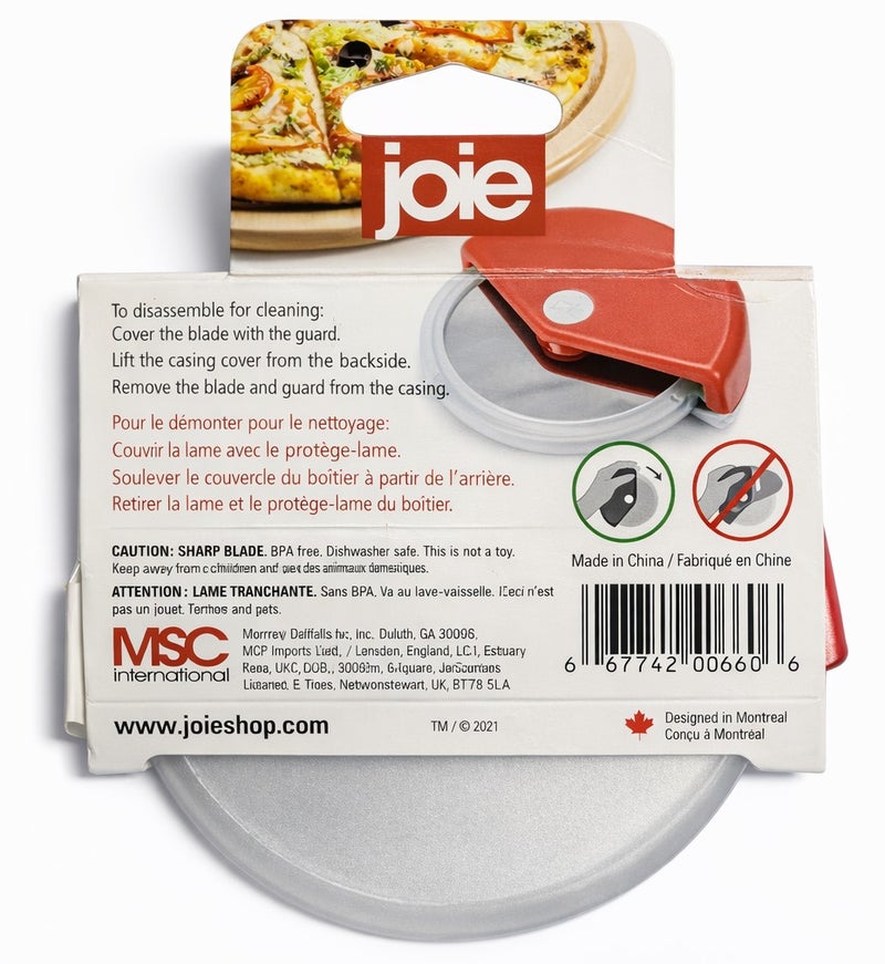 Joie Pizza Cutter 1 Piece Stainless Steel Pizza Wheel Cutter with Safety Guard Ergonomic Handle Sharp Blade for Slicing Pizza Flatbread Pastry Kitchen Tool Dishwasher Safe - Image 2