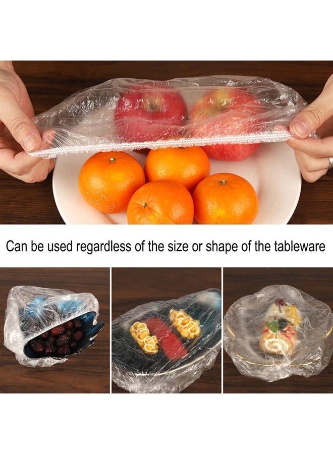 Oprtuisi 200PCS Fresh Keeping Bags,Reusable Elastic Food Storage Covers, Plastic Bowl Covers with Elastic Edging Stretch Plastic Wrap Bowl Covers - Image 4