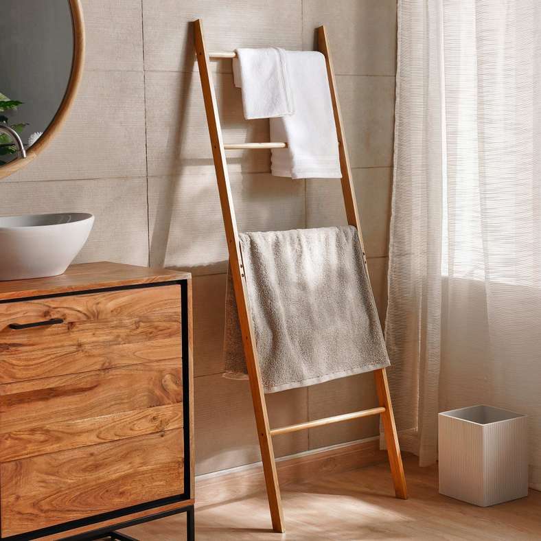 Pan Home Natural 5-Tier Ladder Towel Rack