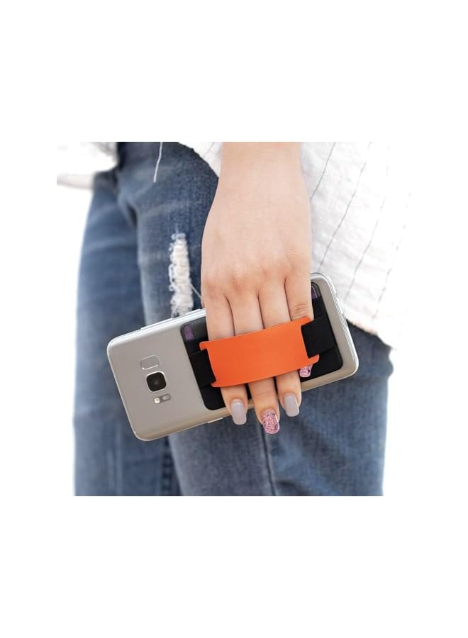 Green Tiger Phone Grip Card Holder with Phone Stand, Secure Stick on Wallet for iPhone with Kickstand for Table. Sinji Pouch B-Grip Black - Image 3