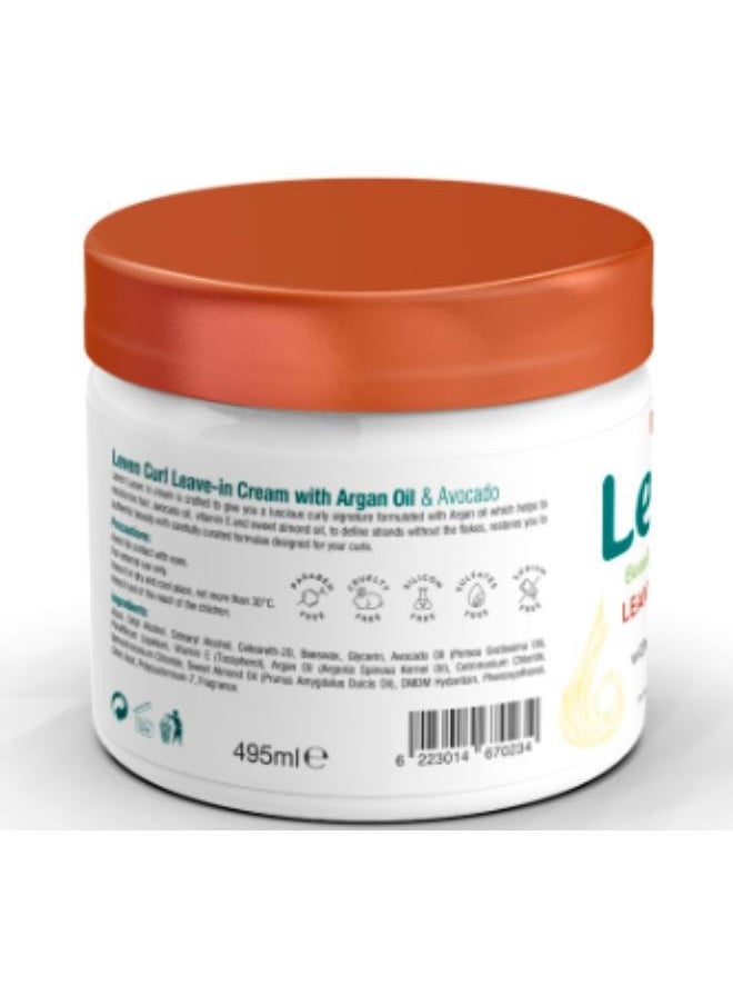 LEAVEN - LEAVE- IN CREAM Curls with Argan Oil and Avocado 495 ml - Image 1