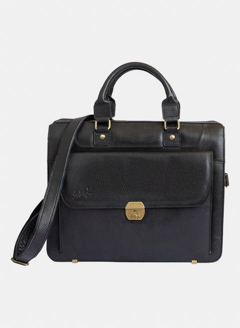 Document bag with shoulder strap and small and with combination Lock