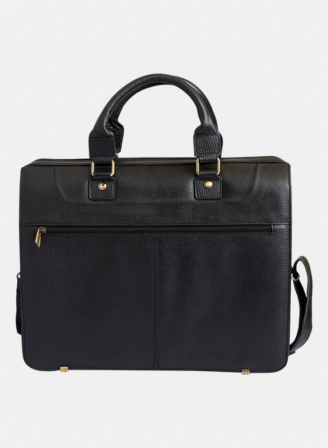 Document bag with shoulder strap and small and with combination Lock