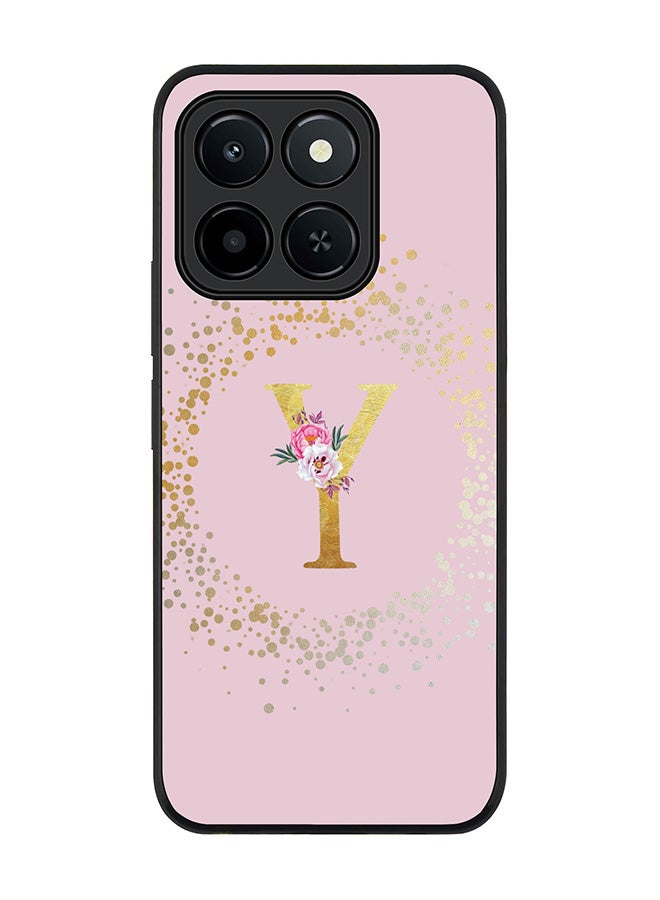 Stylizedd For Honor X6c Case,Slim fit Camera Protection, Shockproof Thin Phone cover  - Custom Monogram Floral - Y  (Pink )