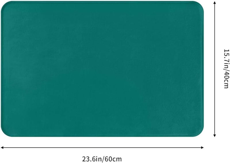 Solid Dark Green Doormat 16x24 Indoor Outdoor Front Door Mat For Patio Garage Porch - Image 2