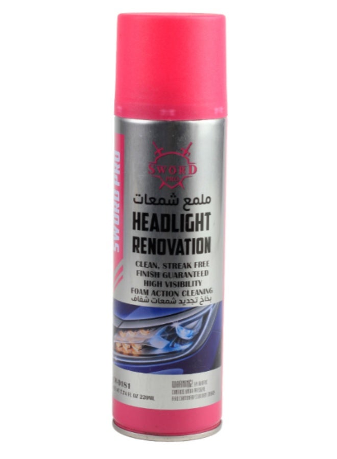 Sword Pro Car Headlight Renewal Spray 220ml - Image 2