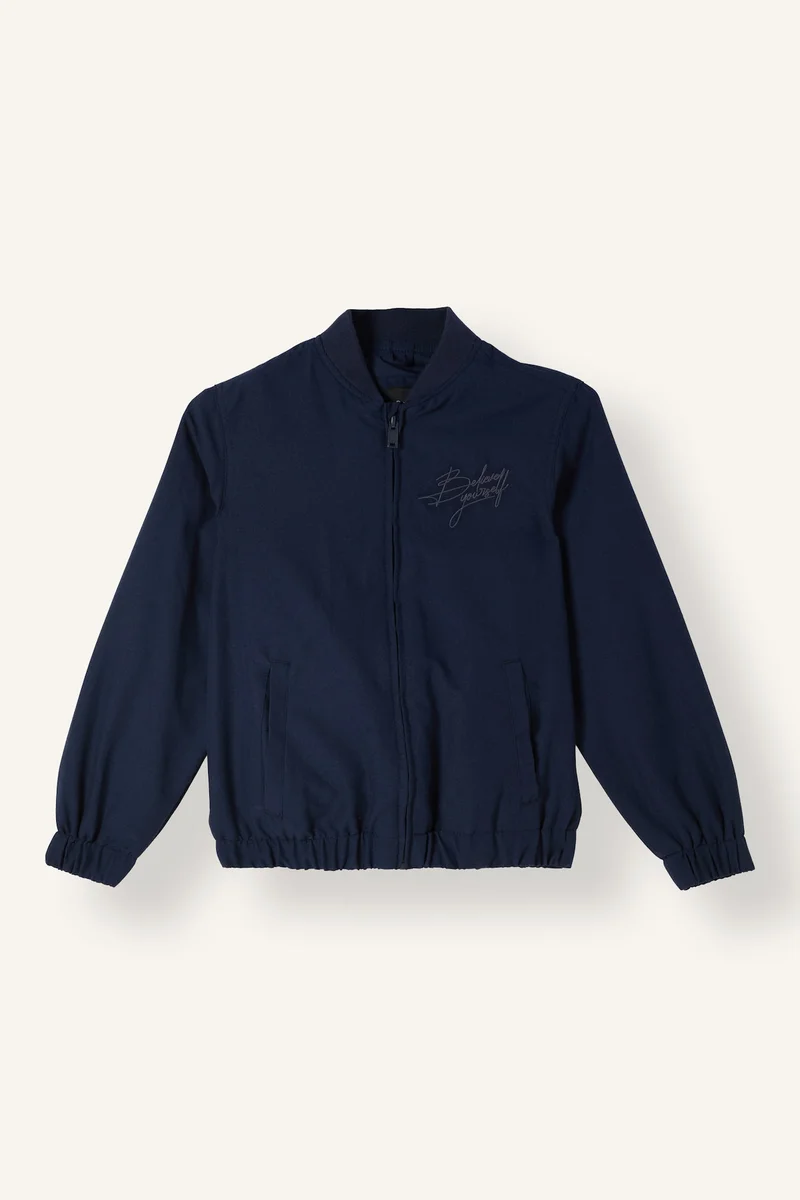 ديفاكتو Boy Bomber Collar Puffer Jacket