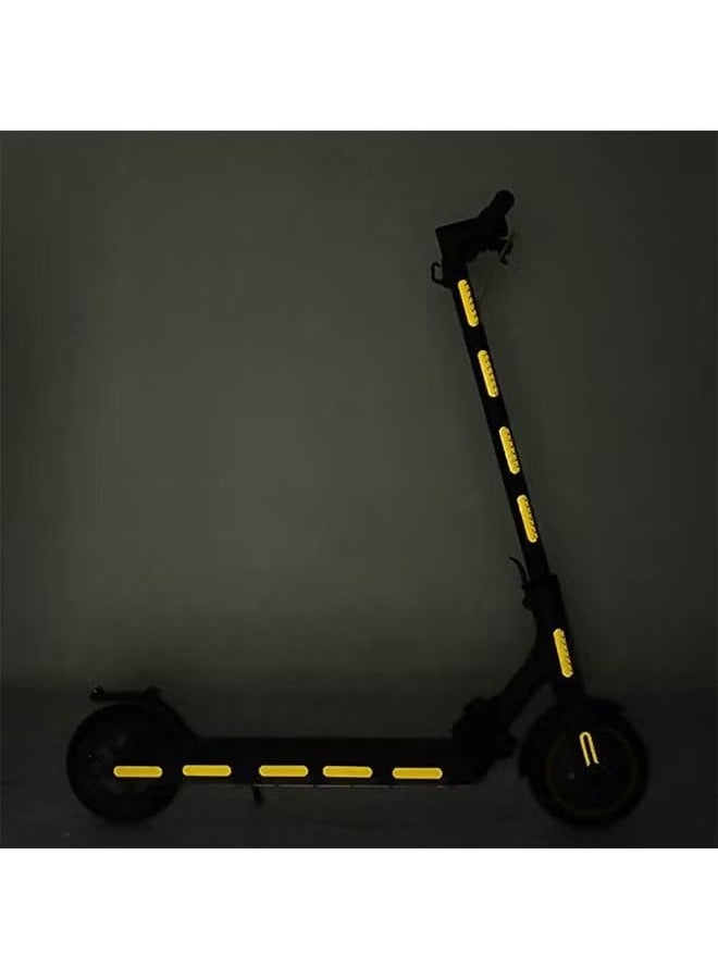 Generic 20 PCS Universal Self-Adhesive Night Reflective Stickers for Electric Scooter Waterproof Warning Strip for Scooter Decoration Accessories (Yellow) - Image 3