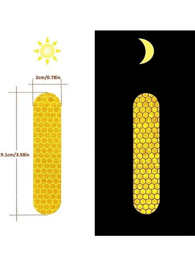 Generic 20 PCS Universal Self-Adhesive Night Reflective Stickers for Electric Scooter Waterproof Warning Strip for Scooter Decoration Accessories (Yellow) - Image 4