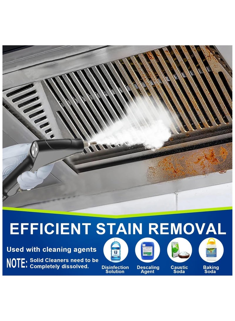 ارواق منظف ​​بخار محمول باليد، منظف بالبخار المضغوط متعدد الأسطح مع 6 قطع من الملحقات، منظفات بخار متعددة الأغراض خالية من المواد الكيميائية، باخرة لتنظيف الأوساخ والشحوم والأريكة الأرضية والبلاط والسيارة - Image 5