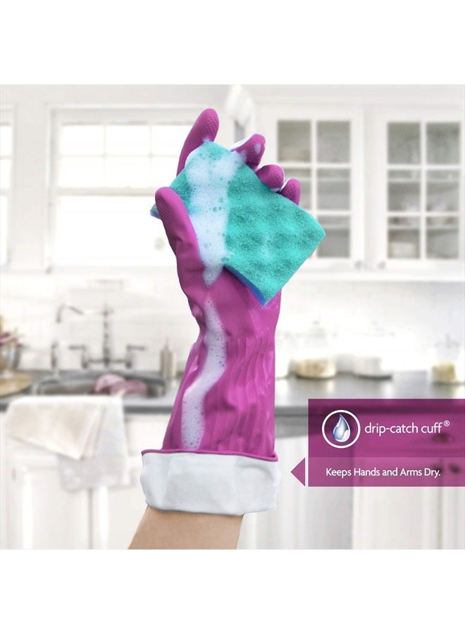 playtex Playtex Living Reuseable Rubber Cleaning Gloves (Small, 1 Pair), Premium Protection Reusable Household Gloves  - Image 3