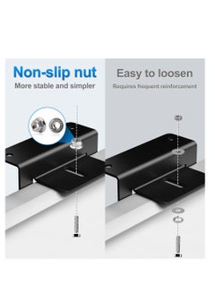 SYOSI Solar Panel Mounting Bracket, Aluminum Solar Panel Z Brackets with Nuts and Bolts, Roof Solar Panel Bracket for RV, Boat, Wall, Caravans, Yacht and Other Off Gird Installation, Set of 4 Units, Black  - Image 2
