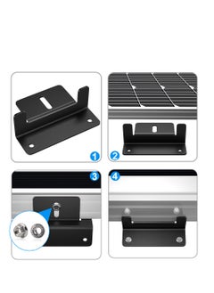 SYOSI Solar Panel Mounting Bracket, Aluminum Solar Panel Z Brackets with Nuts and Bolts, Roof Solar Panel Bracket for RV, Boat, Wall, Caravans, Yacht and Other Off Gird Installation, Set of 4 Units, Black  - Image 5