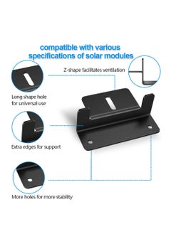SYOSI Solar Panel Mounting Bracket, Aluminum Solar Panel Z Brackets with Nuts and Bolts, Roof Solar Panel Bracket for RV, Boat, Wall, Caravans, Yacht and Other Off Gird Installation, Set of 4 Units, Black  - Image 3