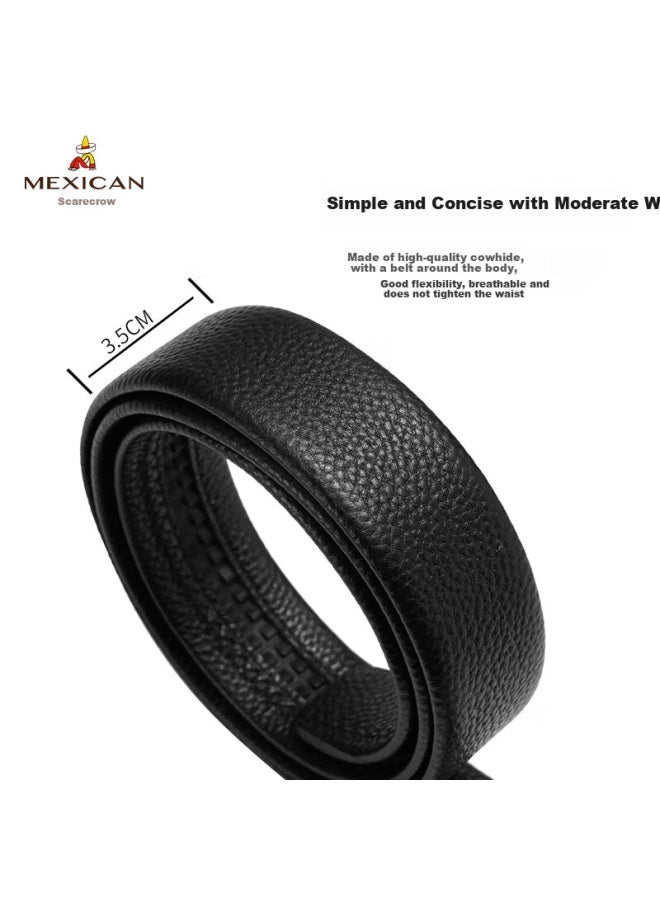 Scarecrow Strawman Men's Automatic Buckle Genuine Top Grain Leather Business Belt Casual Belt Valentine's Day Gift For Boyfriend - Image 3