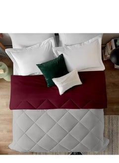 Double Face All Season Microfiber Bed Comforter - Down Alternative Fiber Duvet Insert