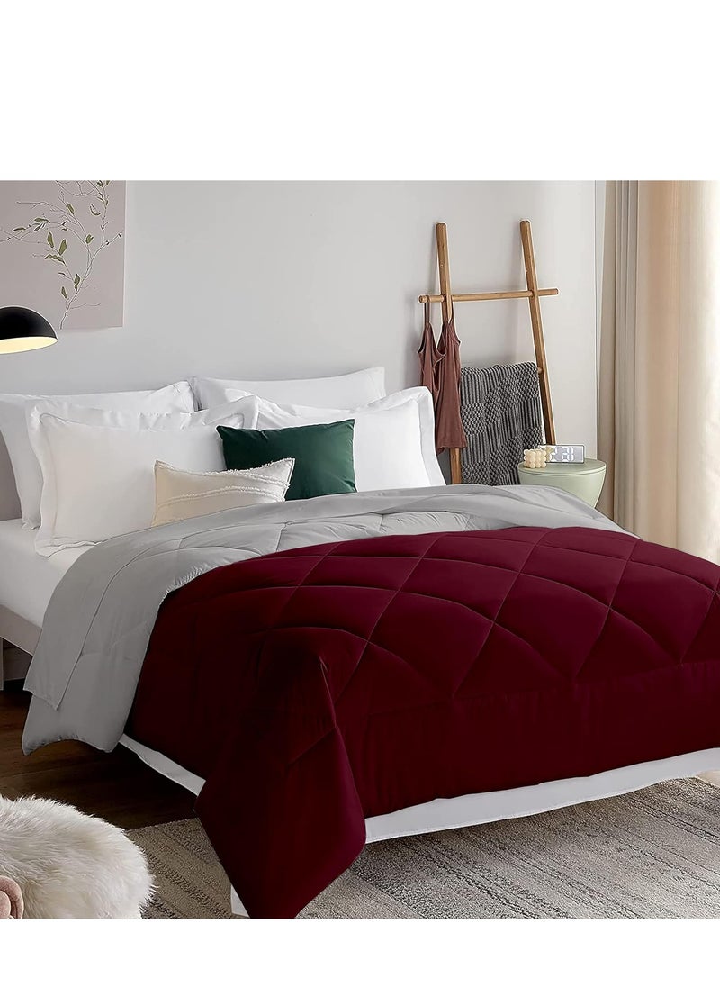 Generic Double Face All Season Microfiber Bed Comforter - Down Alternative Fiber Duvet Insert  - Image 2